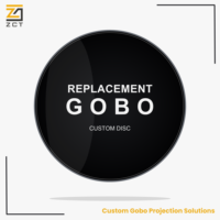 Gobo en verre thermiquement stable pour projecteur à tête mobile, disque à motifs couleur haute résolution pour éclairage de scène de concert, de théâtre et de DJ