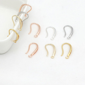 14k gold-plated, color-preserving, diamond-encrusted <b>earrings</b> with dangling loops, <b>hooks</b>, and <b>hooks</b>; handmade DIY <b>earrings</b> and - Product Image 3