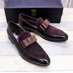 Zapatos Oxford Formales de Ante y Charol para Hombre, de Punta Fina, de Piel Genuina, Sin Cordones, Ideales para Bodas y Eventos, Los Más Vendidos - Product Image 5