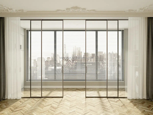 Système de Portes Coulissantes en Aluminium, Portes Patio en Verre, Intérieur/Extérieur, Moderne pour Maisons, Isolation Phonique et Thermique, Chambre, Jardin - Product Image 1