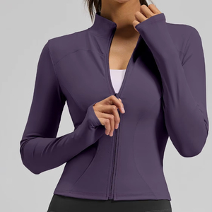 Women's <b>Yoga</b> <b>Jacket</b> & Tops-Lightweight Seamless Breathable High Elastic Quick Dry Slimming for Fitness Running Cycling - Product Image 1