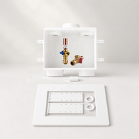 Boîtier de sortie pour machine à laver CUPC NSF 372 sans plomb, conforme à la norme NSF 61, avec vannes à boisseau sphérique, raccord rapide 1/2 pouce x 3/4 pouce MHT