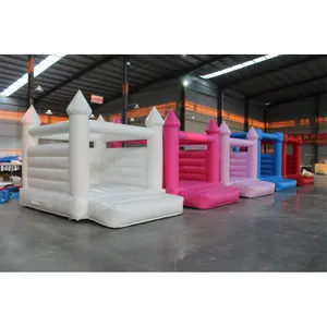 Hot Sale PVC Custom Inflatable Castle Commercial Pastel Wedding Inflatable Bouncy Mini Jumper White Bounce House