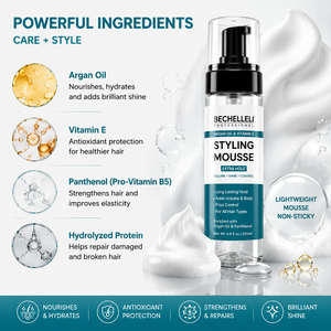 Espuma para el Cabello OEM de Venta Caliente, Hipoalergénica, Fijación Fuerte, Control del Frizz, Fijación Duradera Todo el Día, Espuma para Trenzas, Estilo Duradero, Brillo e Hidratación - Product Image 4
