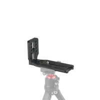 Plaque en L réglable noire pour fixation par sangle, pour trépied vertical, en aluminium et acier inoxydable CNC, accessoires pour appareil photo