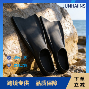 Silicone Short Fins For Swimming And Diving Anti Slip Black PPTPE Material Adult And Children Use - Product Image 5