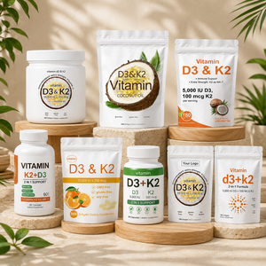 Cápsulas de <span class=keywords><strong>Vitamina</strong></span> D3 y K2 de Marca Propia, Suplemento Dietético con Aceite de Coco para <span class=keywords><strong>el</strong></span> Apoyo Inmunológico, Complejo de Vitaminas D y K 2 en 1, MK-7 - Product Image 3