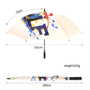 Wholesale 54 Inch Straight Portable Lightweight Windproof Travel Golf <b>Umbrella</b> for Men Women Customizable Logo Business Use - Product Image 3
