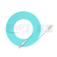 LC ke LC UPC/APC Multimode OM1/OM2/OM3/OM4/OM5 62.5/125 50/125 Duplex Fiber Jumper PVC/LSZH Jacket untuk Pusat Data FTTH