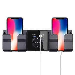 Ổ Cắm Giao Diện Type-C Ổ Cắm Gắn Tường Màu Đen Tấm Gương Pha Lê Toàn Bộ Ổ Cắm Tiêu Chuẩn Pháp Chuẩn Châu Âu Nga Tây Ban Nha Có Cổng Sạc <span class=keywords><strong>USB</strong></span> - Product Image 2