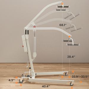 Sedia a trasferimento elettrico regolabile con imbracatura 400LBS dispositivo idraulico di sollevamento del paziente per gli anziani uso della sedia da letto - Product Image 5