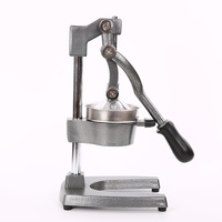 Handmatige citruspers van roestvrij staal, citroen-, limoen- en sinaasappelpers, behuizing van gietijzer en aluminiumlegering, slowjuicer-extractor