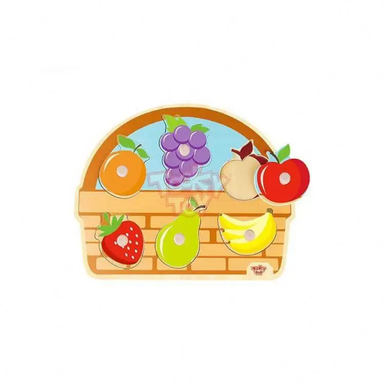 New Design Baby Wooden 3D Fruit Puzzle, Wholesale Kids Jigsaw Puzzle