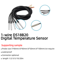 Sensor Suhu Xinshiheng dengan Kabel Tahan Air yang Dapat Disesuaikan, Akurasi 0.1C, Rentang -55-+125