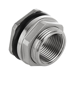 <span class=keywords><strong>Raccord</strong></span> de traversée de réservoir <span class=keywords><strong>en</strong></span> acier inoxydable 1/2" 3/4" 1" 2" double femelle 1/2 NPT/FIP et mâle 3/4 MHT fileté <span class=keywords><strong>pour</strong></span> <span class=keywords><strong>tuyau</strong></span> de jardin 304 316 - Product Image 1