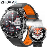 Montre connectée pour homme IW07, nouvelle montre connectée HD de 1,7 pouce avec batterie de 1000 mAh, lampe de poche, plus de 110 modes sportifs, moniteur de sommeil, compatible avec Android IOS ODM