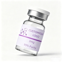 Autocollants de peptides imperméables personnalisés pour la perte de poids et la restauration de la jeunesse, flacons de 2 ml, 5 ml, 10 ml