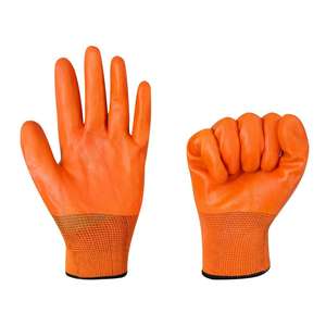 Gants de travail en tricot <span class=keywords><strong>orange</strong></span> à prix avantageux, enduits de <span class=keywords><strong>latex</strong></span> pour le travail en nature - Product Image 6