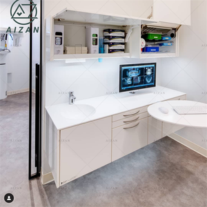 Cabinet de clinique dentaire moderne de conception libre personnalisable avec îlot d'armoire latérale dentaire à tiroirs avec lavabo - Product Image 1