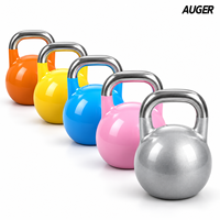 Ensemble de kettlebells de compétition en acier de qualité commerciale pour l'entraînement de force (codées par couleur, support OEM)