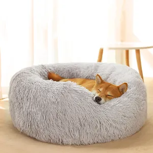 100CM grand lit pour chien chiens maison de chat en peluche lit pour chien lit rond tapis