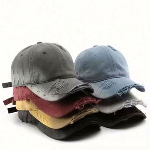 Casquette de baseball unisexe vintage délavée et déchirée, imprimée en sérigraphie, écologique, pour toutes les saisons - Product Image 1