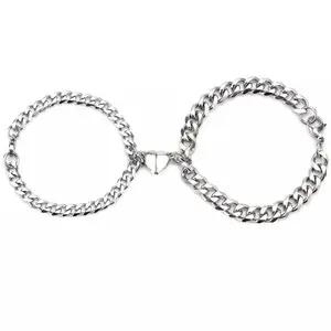 Bracelets de Couple dorés pour femmes et hommes, accessoire à personnalité, aimant de attraction, assorti, pour petit ami et petite amie