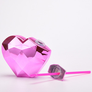 Vasos de Plástico Brillantes con Forma de Corazón Rosa Hawaiano para Luau <span class=keywords><strong>Tropical</strong></span>, Vasos Decorativos para Bodas - Product Image 5