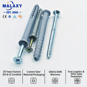 Anclaje de pared de plástico autoperforante Malaxy personalizable de acero con alto contenido de carbono, cincado, con cabeza avellanada para paneles de yeso - Product Image 3