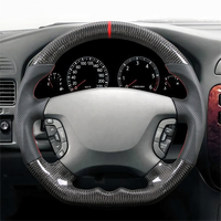 Volant de direction en fibre de carbone véritable populaire pour Nissan Patrol Y61 2012-2021, cuir noir, volant de direction de voiture de sport 4 Runner