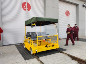 Meistverkaufter Tiegong Eisenbahn-Inspektionswagen LPC-4 mit Elektroantrieb, Stahl-Aluminium-Karren für - Product Image 3