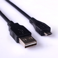Kabel Micro USB 5-Pin Berkualitas Tinggi 1-1.5M, Selubung PVC, Konduktor Tembaga Berlapis Timah, Pelindung Anyaman, USB 2.0 untuk Transfer Data Kamera Android