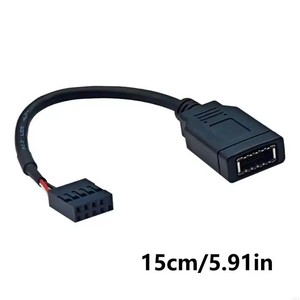 Cable de cabecera de placa base USB2.0 de 9 pines a tipo <span class=keywords><strong>E</strong></span> con convenientes conectores frontales tipo C para compatibilidad de escritorio - Product Image 1
