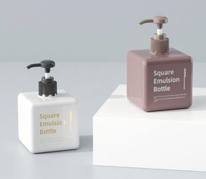 Bouteille de lotion rechargeable 250ml PETG 8oz ambre vert foncé blanc noir vide carré shampooing lavage corporel bouteilles de <span class=keywords><strong>gel</strong></span> <span class=keywords><strong>douche</strong></span> avec pompe - Product Image 4