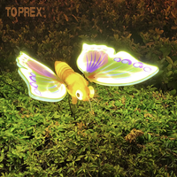 Toprex decor Schöne 3D Moving Wings Schmetterling Schaukel Stand LED Außen landschaft Dekorative Skulptur Leuchtende Motiv Lichter