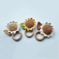 Bouquet de tournesols en crochet fait main, plante tricotée créative, décoration suspendue pour la maison et le bureau