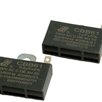 Condensateur de démarrage CBB61 en film polypropylène pour moteur AC, 2,5 µF 450 VCA, 0,6-4 µF, -40°C~105°C, pour hotte aspirante