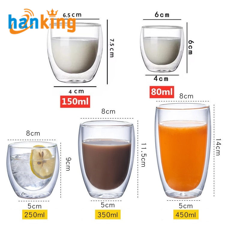 Transparent Double Layer Cups