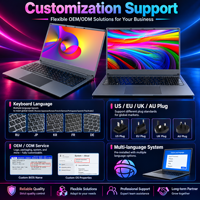 Ordinateur portable personnalisable de 15,6 pouces, processeur Intel Core i7 8550U intégré, 12 Go de RAM, clavier rétroéclairé, batterie 5000 mAh, système d'exploitation Windows 10/11