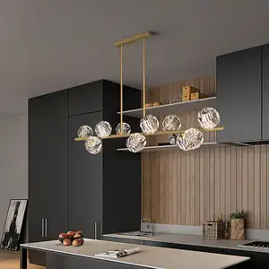 Lustre de teto clássico minimalista com barra de acrílico ajustável, novo design, 2023, luz de teto