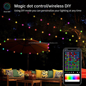Guirlande lumineuse LED intelligente programmable pour décoration intérieure et extérieure, avec contrôle de couleur par points, lumières d'ambiance - Product Image 3