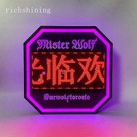Letrero LED Personalizado Richshining con Logotipo, Tablero de Mensajes LED Programable por Aplicación, Tablero de Letras LED Digital Desplazable para Bares y Clubes