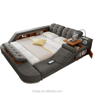 Cama Inteligente Multifuncional para Parejas, con Escritorio, Librero, Caja Fuerte y Sistema de Audio, Muebles de Dormitorio RKJ-C040, Gran Venta - Product Image 3
