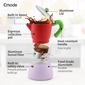 เครื่องชงกาแฟโมก้าพอตแบบใช้บนเตาสำหรับคริสต์มาส, เครื่องชงกาแฟอะลูมิเนียมสำหรับเทศกาลพร้อมดีไซน์ที่เป็นเทศกาล, ของขวัญสำหรับคนรักกาแฟ - Product Image 4