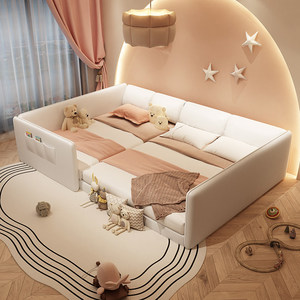 Cama de tela, Cama acolchada, Cama tatami, Cama de princesa para dormitorio, Cama infantil, Cama combinada para dormitorio principal, Cuna para bebé - Product Image 1