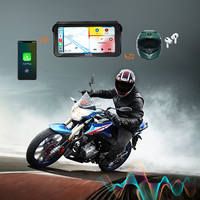 Caméra de tableau de bord pour moto Aoocci C6 Pro 6,25 pouces double 1080P, étanche IP67, sans fil, CarPlay, Android Auto, navigation, écran intelligent DVR