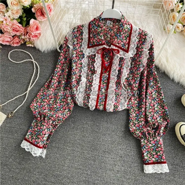 Hollow out shirt elegant office women's shirt factory wholesale