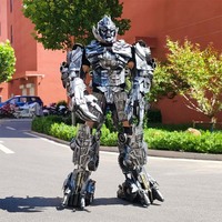 Costume de robot portable à LED noires personnalisable, costume transformable pour Halloween, bar et spectacle sur scène