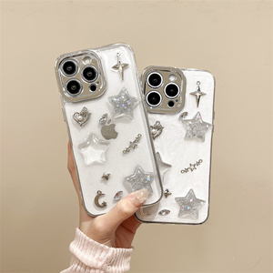 La nuova custodia trasparente per telefono con stella colla trasparente per iPhone16promax 15max custodia protettiva per caduta 14 13 12 donna 11 - Product Image 6
