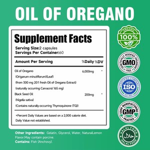 כמוסות שמן אורגנו לתמיכה חיסונית ומערכת העיכול, נוגד חמצון, קרוואקרול, טימוקינון, פורמולה 2 ב-1 עם שמן זרעי קצח - Product Image 6